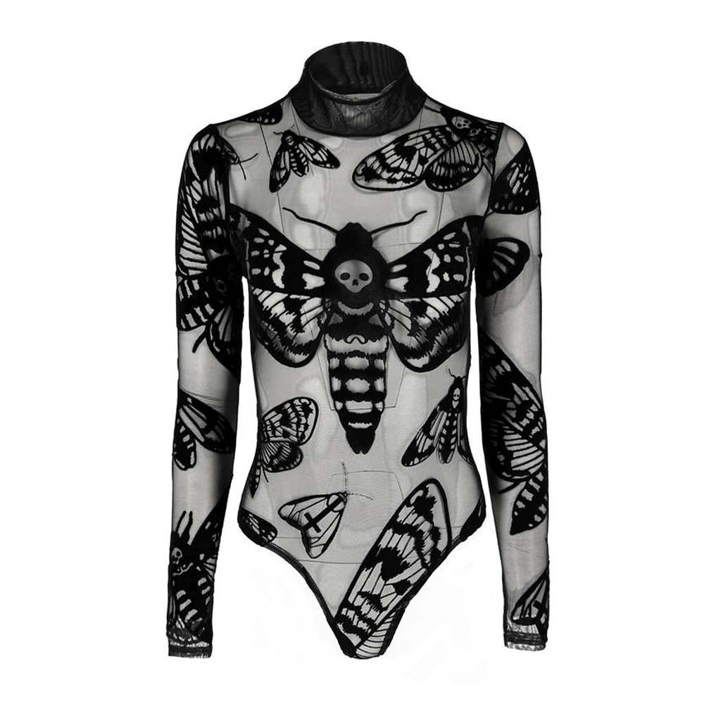 Restyle - Death's head Hawkmoth Bodysuit - Noir